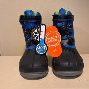 Wonder Nation Kids Snow Boots - Blue and Black